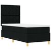 vidaXL Boxspringbett mit Matratze Schwarz 80 x 200 cm Stoff