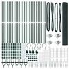 vidaXL Zaunpfosten Gr&uuml;n 50 x 1,2 m (16 x 16 mm Netz) Stahl und PVC