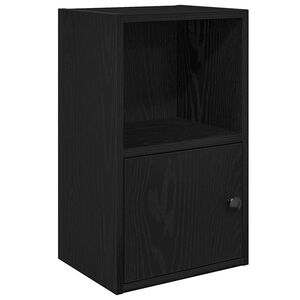 vidaXL B&uuml;cherregal Schwarz Eichen-Optik 31x24x52 cm Holzwerkstoff