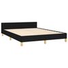 vidaXL Bettgestell ohne Matratze Schwarz 140x190 cm Stoff