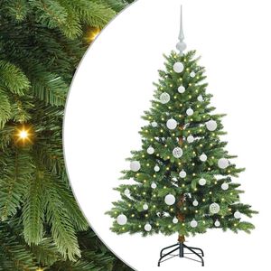 vidaXL K&uuml;nstlicher Weihnachtsbaum mit 150 LEDs Gr&uuml;n 120 cm PE und PVC