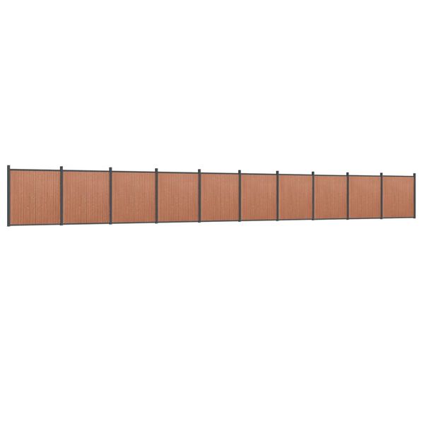 vidaXL Zaunelement Braun 1737x186 cm WPC