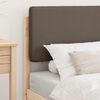 vidaXL Bettgestell mit gepolstertem Kopfteil Taupe 90 x 200 cm