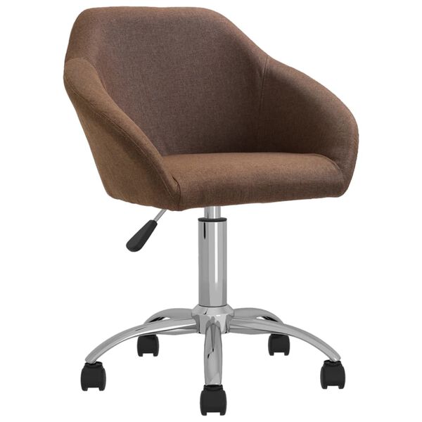 vidaXL Esszimmerst&uuml;hle 4 Stk. Drehbar Braun Stoff