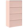 vidaXL Aufbewahrungsschrank 2 pcs Rosa 80 x 40 x 140 cm Stahl