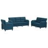 vidaXL Sofa-Set 3 pcs Blau Samt