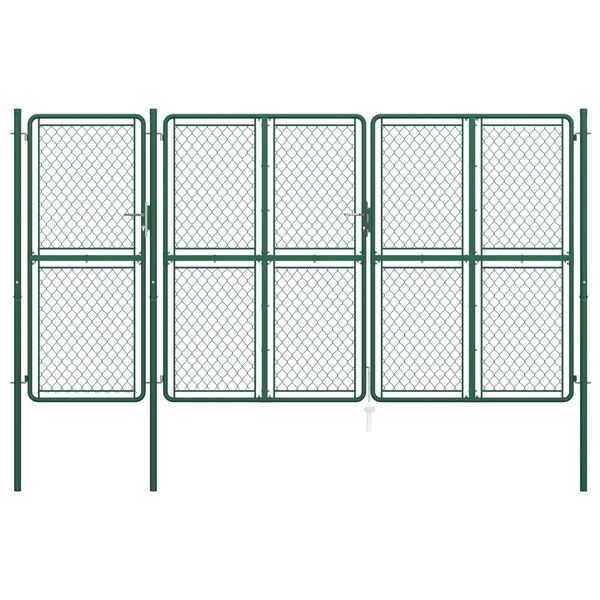 vidaXL Gartentor Stahl 200x395 cm Gr&uuml;n