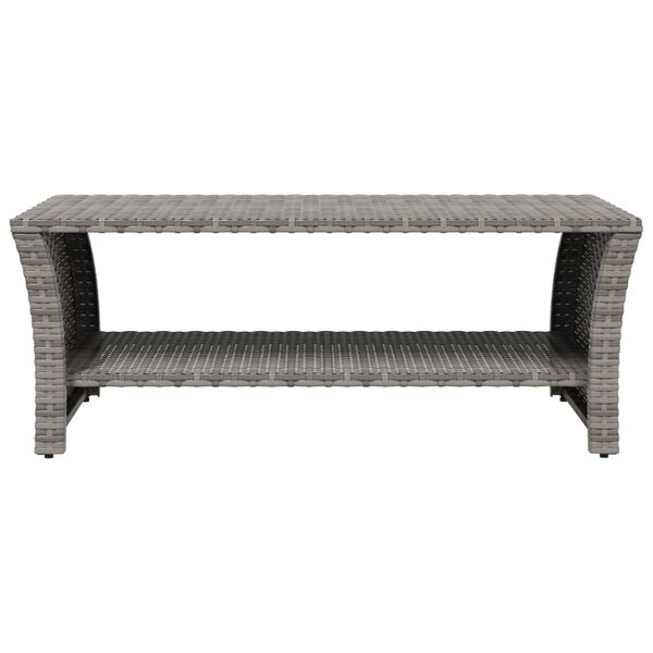 vidaXL Couchtisch Grau 100x50x40 cm Poly Rattan