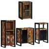 vidaXL Badezimmerm&ouml;bel-Set mit Regal 4 pcs Mehrfarbig Massives Altholz