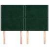 vidaXL Kopfteil Dunkelgr&uuml;n 144x5x118/128 cm Samt