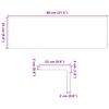 vidaXL Fensterb&auml;nke 2 Stk. Unbehandelt 80x25x2 cm Massivholz Eiche