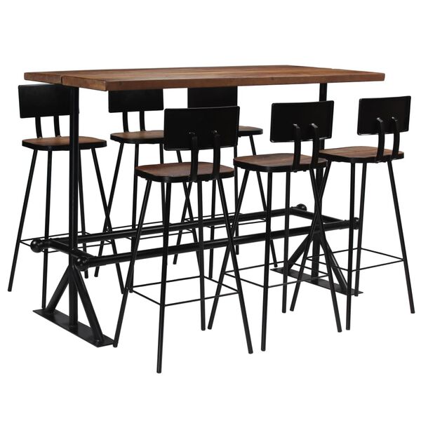 vidaXL Bar-Set 7-tlg. Altholz Massiv