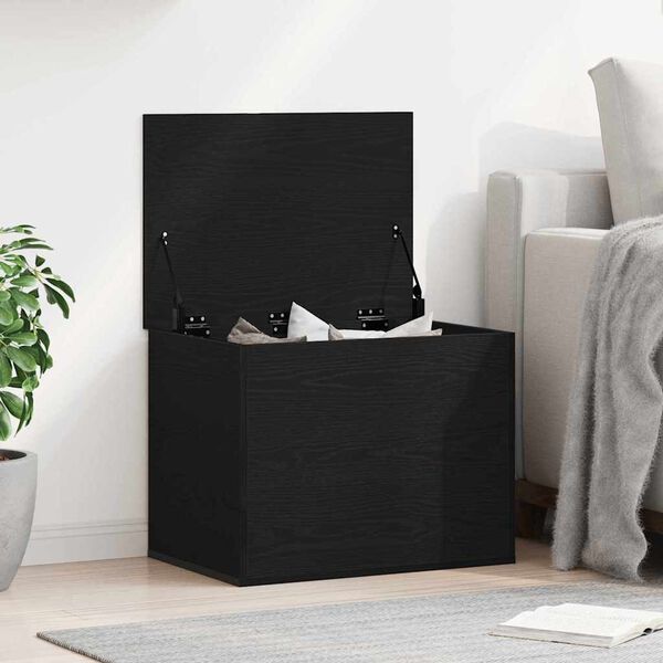 vidaXL Aufbewahrungsbox Schwarz Eichen-Optik 60 x 42 x 46 cm