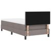 vidaXL Boxspringbett mit Matratze mit Kopfteil Taupe 80 x 200 cm Stoff