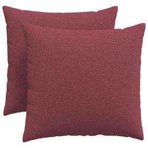 vidaXL Sofakissen 2 pcs Weinrot 50 x 50 cm Stoff