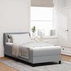 vidaXL Boxspringbett mit Matratze Hellgrau 90 x 190 cm Stoff