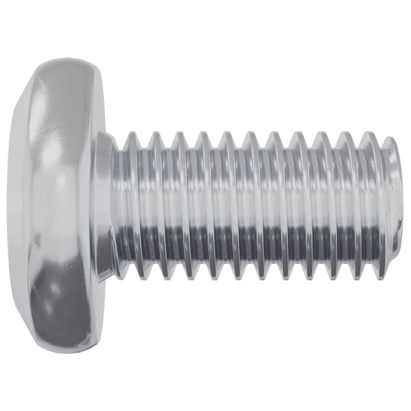 vidaXL Schraube mit Sperre Uni 2 pcs Silber M6 x 12 mm Stahl