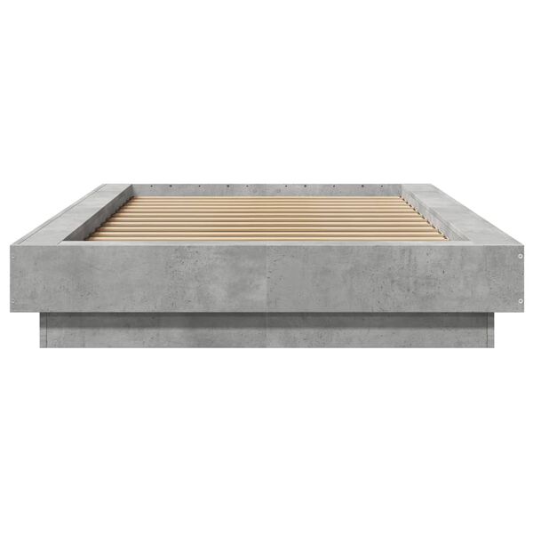 vidaXL Bettgestell Betongrau 90x200 cm Holzwerkstoff