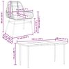 vidaXL 7-tlg. Garten-Essgruppe mit Kissen Schwarz Poly Rattan Glas