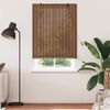 vidaXL Rollo mit Vorh&auml;ngen Braun 120 x 220 cm Bambus