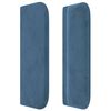 vidaXL Kopfteil mit Ohren Dunkelblau 183x16x78/88 cm Samt