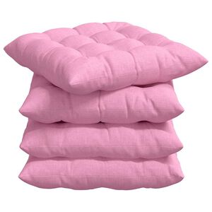 vidaXL Sitzkissen 2 pcs Rosa 40 x 40 x 6 cm Stoff