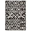 vidaXL Outdoor-Teppich Flachgewebe 140x200 cm Schwarz Gestreift
