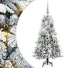 vidaXL K&uuml;nstlicher klappbarer Weihnachtsbaum Wei&szlig; 120 cm PE und PVC