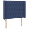 vidaXL Boxspringbett mit Matratze & LED Blau 90x190 cm Stoff