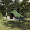 vidaXL Tipi Zelt mit Dach mit Speicher Grün 364 x 281 x 257 cm Taft