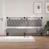 vidaXL H&auml;ngevorderseite Wandmontiert Taupe 210 x 55 x 7 cm Stoff