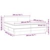 vidaXL Boxspringbett mit Matratze Creme 200x200 cm Stoff