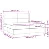vidaXL Boxspringbett mit Matratze Grau 200x200 cm Kunstleder