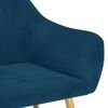 vidaXL Esszimmerst&uuml;hle 4 Stk. Blau Samt