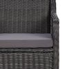 vidaXL 9-tlg. Garten-Essgruppe Poly Rattan Schwarz