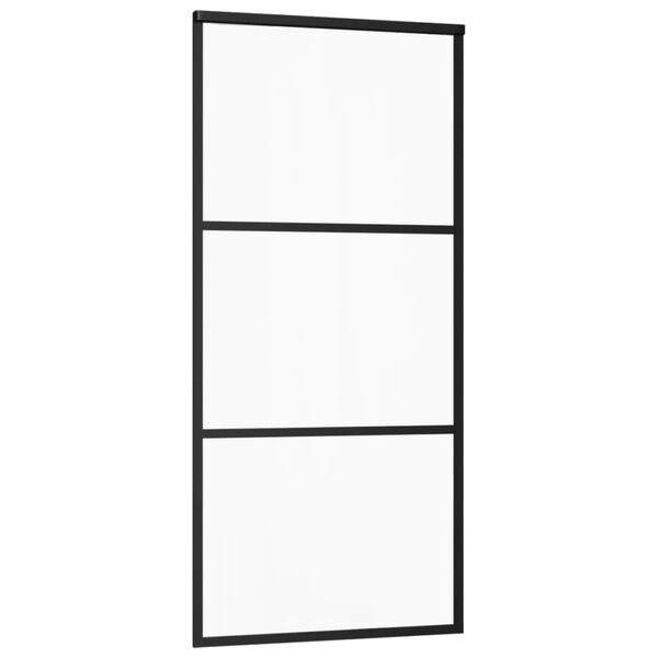 vidaXL Schiebet&uuml;r mit Beschlag ESG-Glas & Aluminium 90x205 cm
