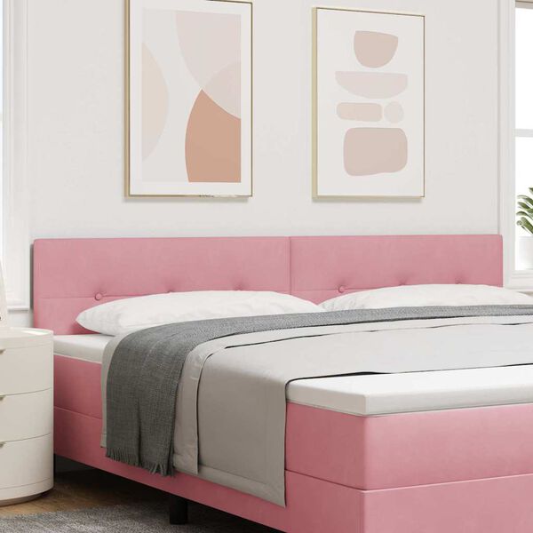 vidaXL Kopfteil mit Kopfteil Rosa 200 cm Kunstleder