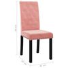 vidaXL Esszimmerst&uuml;hle 4 Stk. Rosa Samt