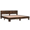 vidaXL Bettgestell R&auml;uchereiche 180x200 cm Holzwerkstoff und Metall