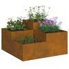 vidaXL Gartenblumentopf Rostig 80 x 80 x 48 cm Wetterfeststahl