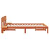 vidaXL Bettrahmen Wachsbraun 140 x 190 cm Massives Kiefernholz