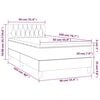 vidaXL Boxspringbett mit Matratze Hellgrau 90x200 cm Stoff