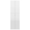 vidaXL B&uuml;roschrank Hochglanz-Wei&szlig; 60x32x190 cm Holzwerkstoff