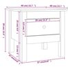 vidaXL Beistelltische 2 Stk. Weiß 40x40x39 cm Massivholz Kiefer