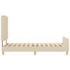 vidaXL Bettgestell mit Kopfteil Creme 100 x 200 cm Stoff