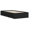 vidaXL Bettgestell mit Schubladen Schwarz 100x200 cm Holzwerkstoff