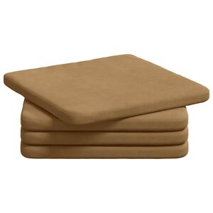 vidaXL Sitzkissen 4 pcs Braun 40 x 40 x 3 cm Samt