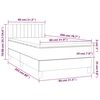 vidaXL Boxspringbett mit Matratze Dunkelgrau 80x200 cm Stoff