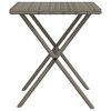 vidaXL Sonnenliegen 2 Stk. mit Tisch Grau Poly Rattan