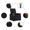 vidaXL Massagesessel mit Aufstehhilfe Schwarz Stoff